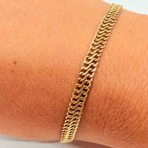 Bracelet Maille Fantaisie en Or Jaune 18k