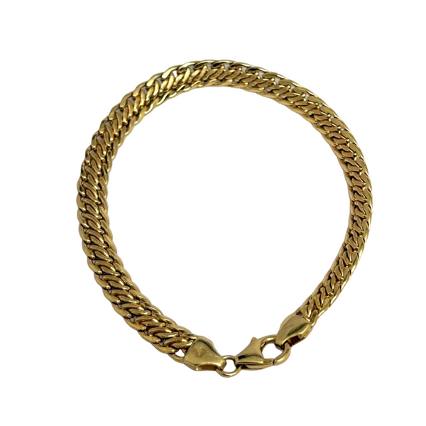 Bracelet Maillon Américain en Or Jaune 18k