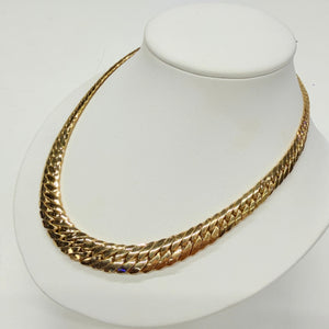 Collier Ras du Cou Maille Anglaise Or Jaune 18 Carats
