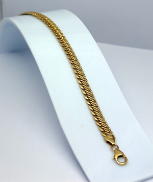 Bracelet Maillon Américain en Or Jaune 18k