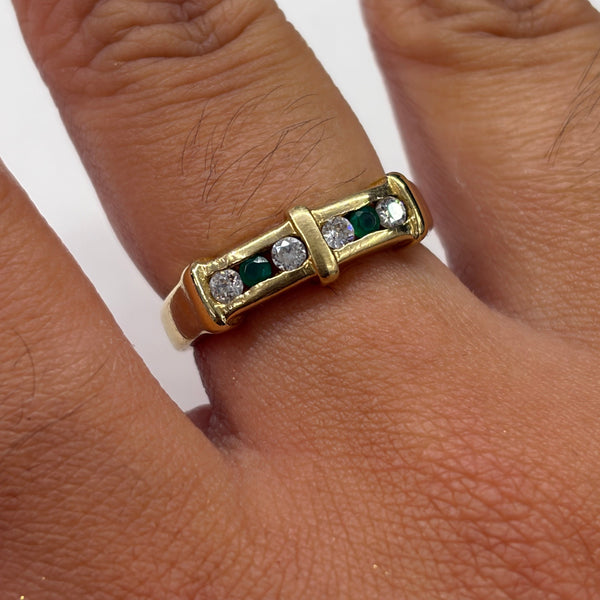 Bague en Or Jaune 18k avec Zirconiums - Taille 54