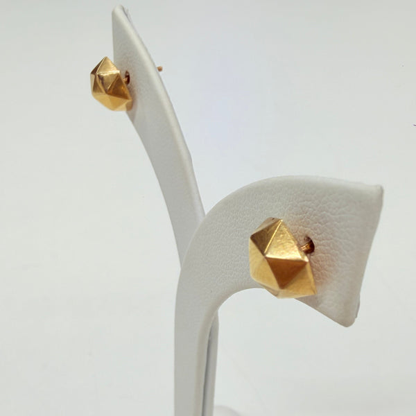 Boucles d'oreilles clou or jaune 18 K