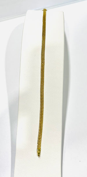 Bracelet Gourmette Double en Or Jaune 18 Carats