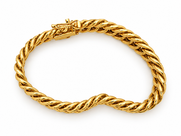 Bracelet Gourmette en Or Jaune 18K
