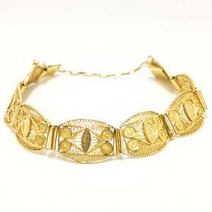 Bracelet artisanal en or jaune 18 carats
