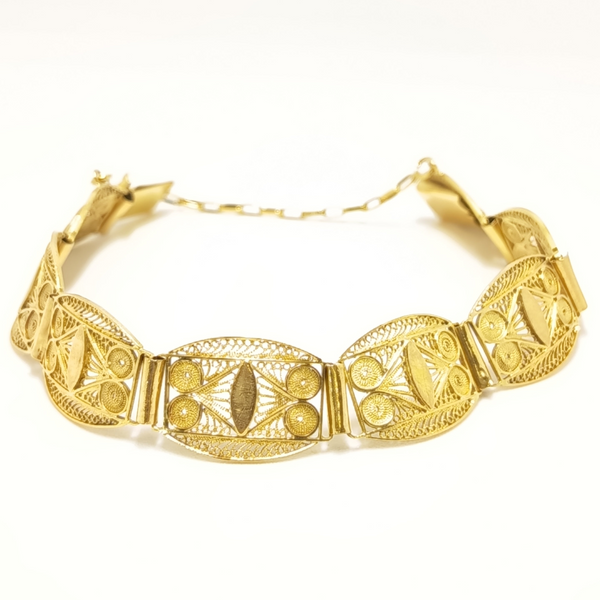 Bracelet artisanal en or jaune 18 carats