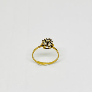 Bague Chou en Or Jaune 18K avec Zirconium - Taille 53