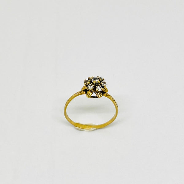 Bague Chou en Or Jaune 18K avec Zirconium - Taille 53