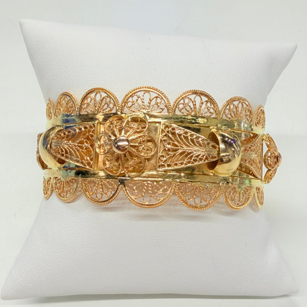 Bracelet Manchette en Or Jaune 18k