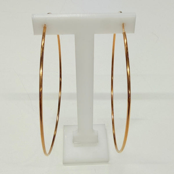 Boucles d'oreilles créoles en or jaune 18 K