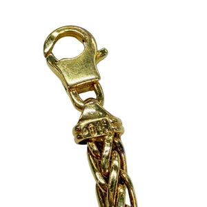 Collier Ras du Cou avec Maille Palmier en Or Jaune 18K