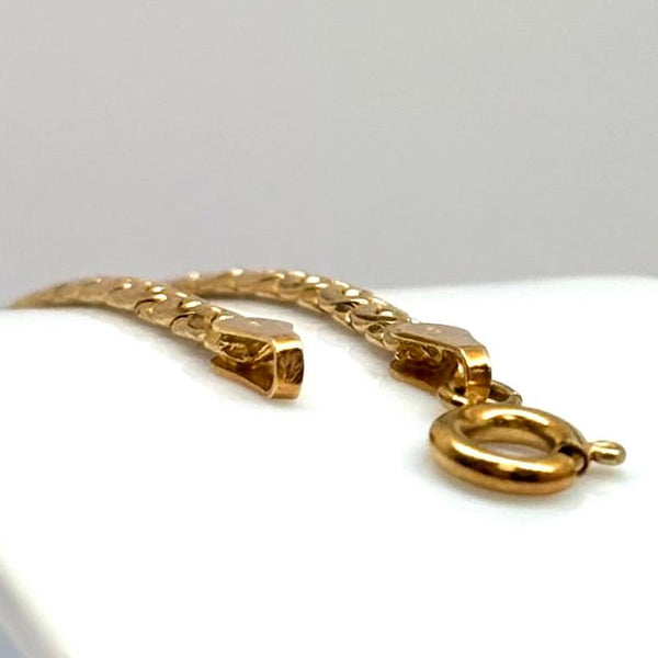 Collier Princesse Or Jaune 18 Carats Maille Haricot