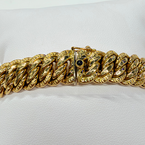 Bracelet Maille Américaine en Or Jaune 18k