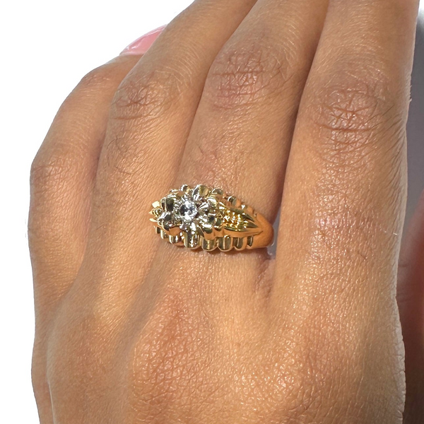 Bague en Or Rose avec Diamant 18K Taille 54