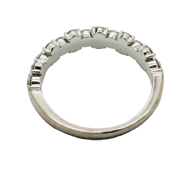 Bague avec Diamants en Or Blanc 18 Carats - Taille 54