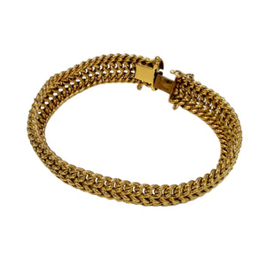 Bracelet Maille Américaine en Or Jaune 18k