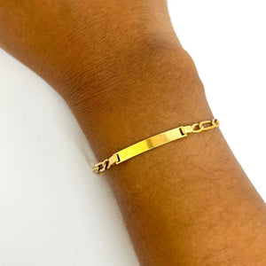 Bracelet Gourmette en Or Jaune 18K