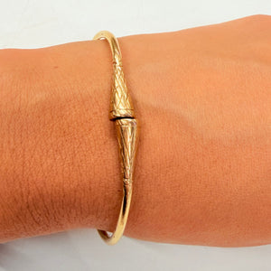 Bracelet Jonc Ouvert en Or Jaune 18k