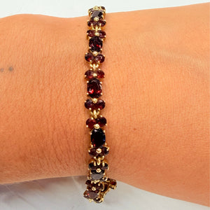 Bracelet Pierres en Or 18K avec Grenats