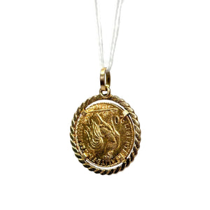 Pendentif Porte Pièce en Or Jaune 18k