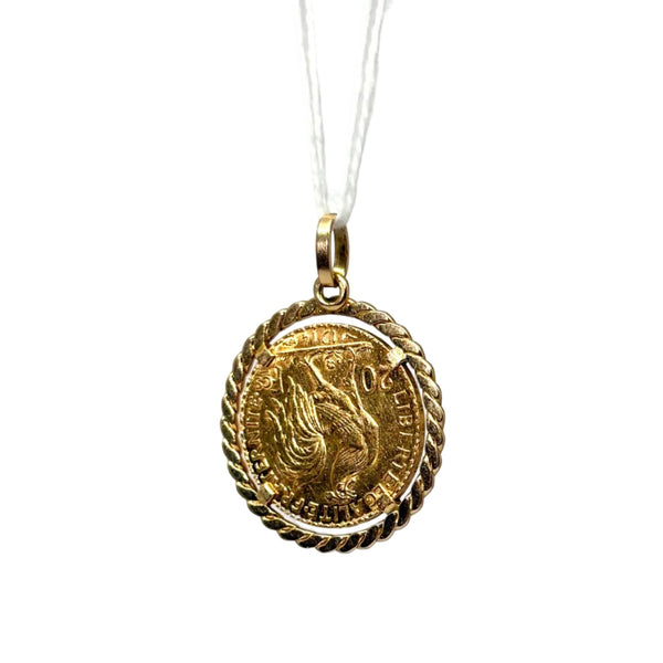 Pendentif Porte Pièce en Or Jaune 18k