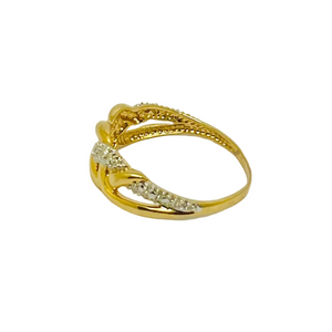Bague en Or Jaune 18k avec Oxyde de Zirconium - Taille 55