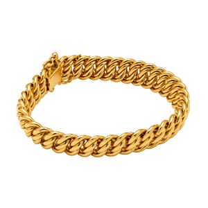 Bracelet Maillon Or Jaune 18 Carats Figaro Gourmette
