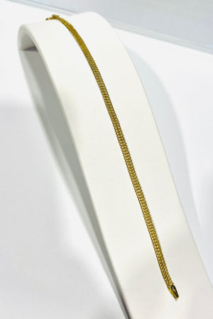 Bracelet Gourmette Double en Or Jaune 18 Carats