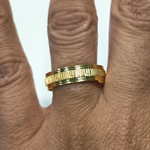 Bague en Or 18k motif traits Taille 57