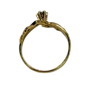 Bague Solitaire en Or Jaune 18k et Zirconium Taille 54