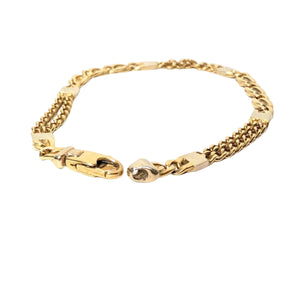 Bracelet Maillon Figaro en Or Jaune 18k