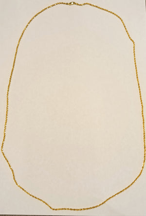 Sautoir en Or Jaune 18 Carats, Maille Corde