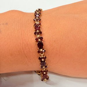 Bracelet Pierres en Or 18K avec Grenats