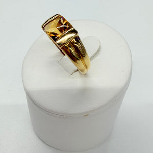 Bague en Or Jaune 18k avec Citrine - Taille 53