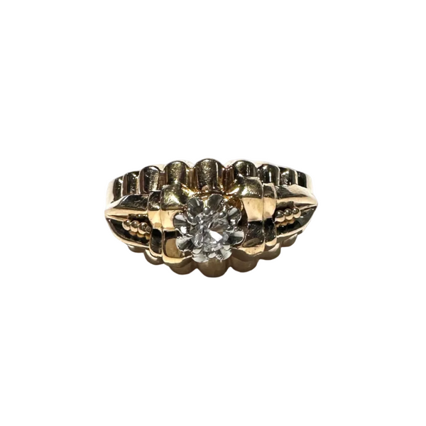 Bague en Or Rose avec Diamant 18K Taille 54