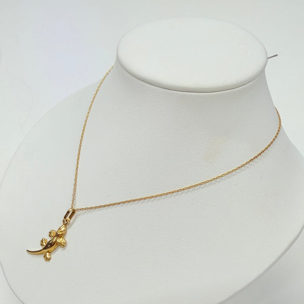 Collier Chaîne Margouillat Or Jaune 18K avec Pendentif