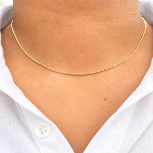 Collier Princesse Gourmette en Or Jaune 18k