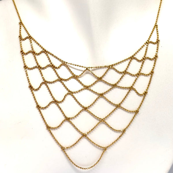 Collier Princesse Or Jaune 18 Carats Maille Fantaisie