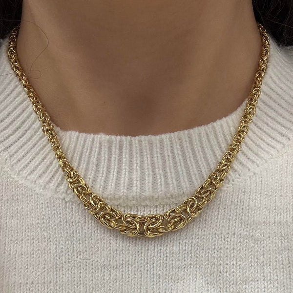 Collier Princesse Or Jaune 18K Maille Royale