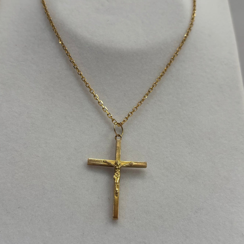 Pendentif Croix en Or Jaune 18 Carats