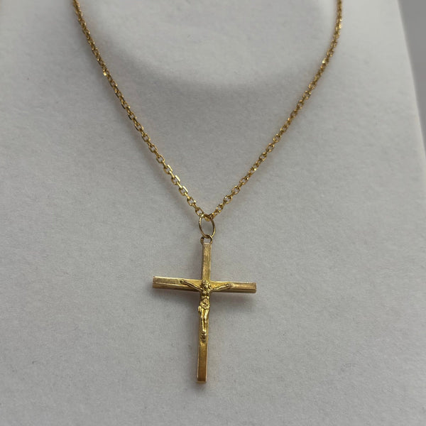 Pendentif Croix en Or Jaune 18 Carats