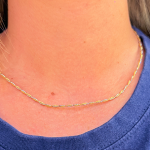 Collier Ras du Cou Torsadé en Or Jaune et Or Blanc 18K