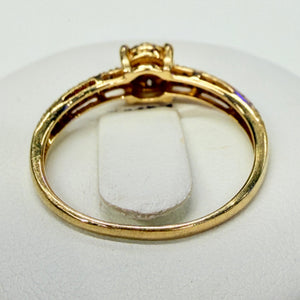 Bague Or Jaune 18 Carats avec Diamants - Taille 54