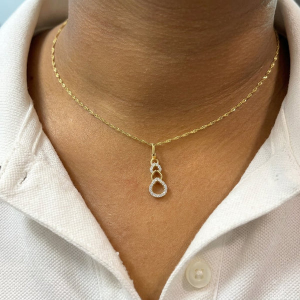 Collier Princesse Torsadé en Or Jaune 18k