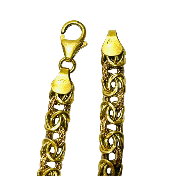 Bracelet Maillon avec Maille Royale en Or Jaune 18K