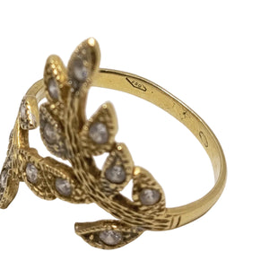 Bague Artisanale en Or Jaune avec Oxyde de Zirconium Taille : 57