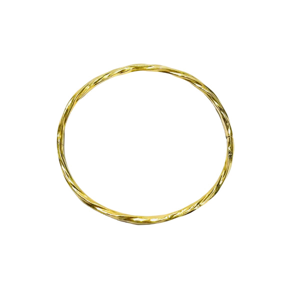 Bracelet Jonc en Or Jaune 18k Torsadé