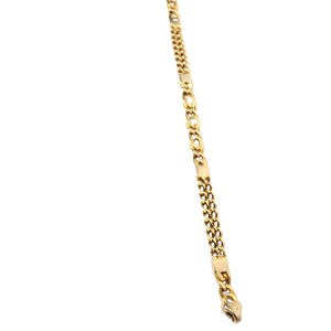 Bracelet Maillon Figaro en Or Jaune 18k