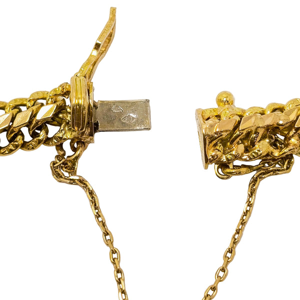 Bracelet Gourmette Maille Américaine en Or Jaune 18 Carats