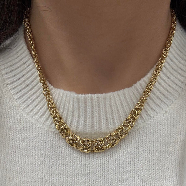Collier Princesse Or Jaune 18K Maille Royale